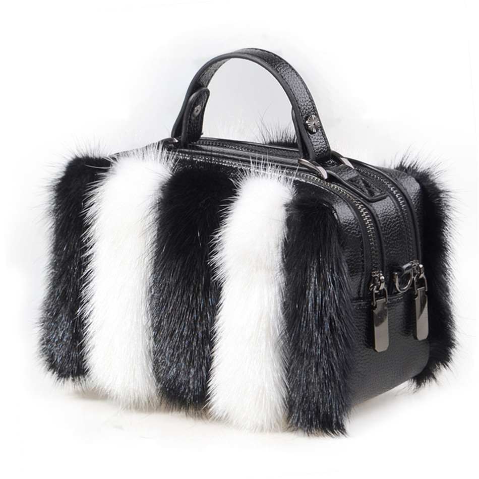 Bolso de Piel de Visón Natural - Women Bags Pk reseña y precio