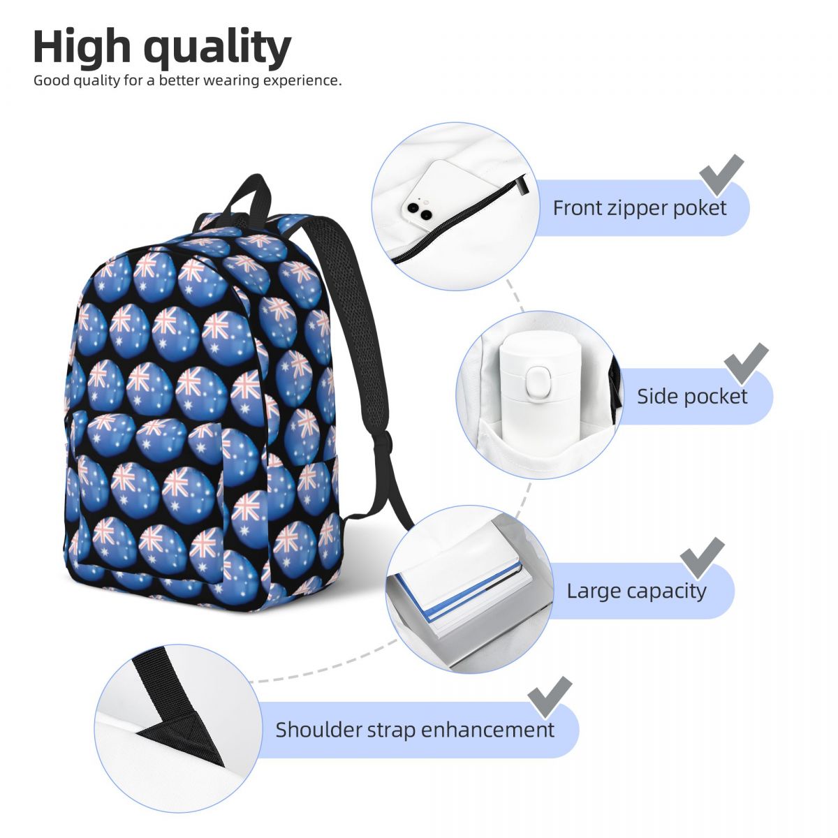 Mochila con bandera de Austral - Women Bags In Australia reseña y precio