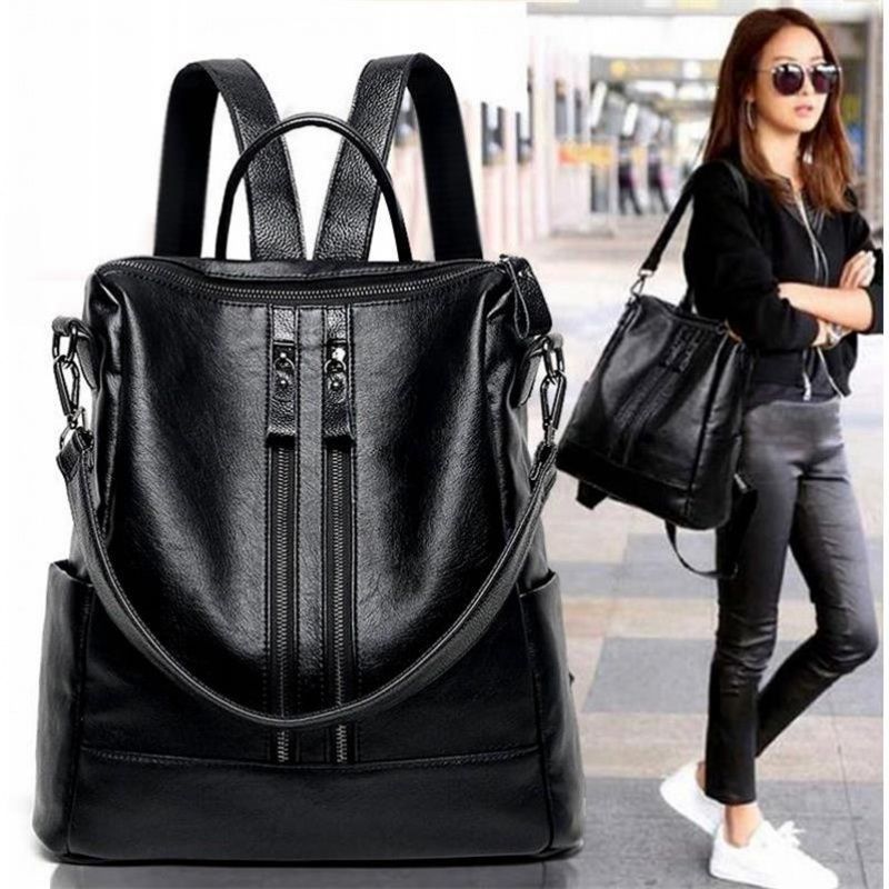 Mochila escolar de cuero suave - Women Bags Deals reseña y precio