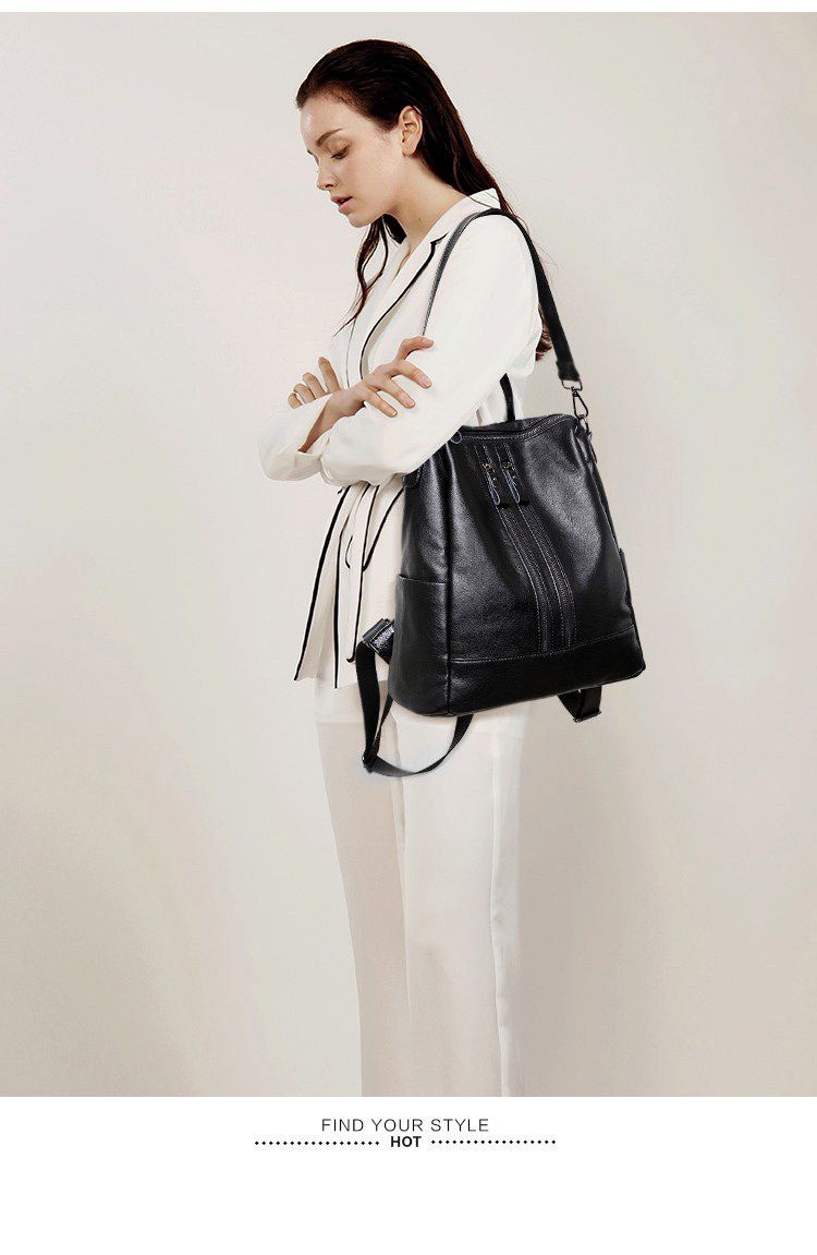 Mochila escolar de cuero suave - Women Bags Deals reseña y precio