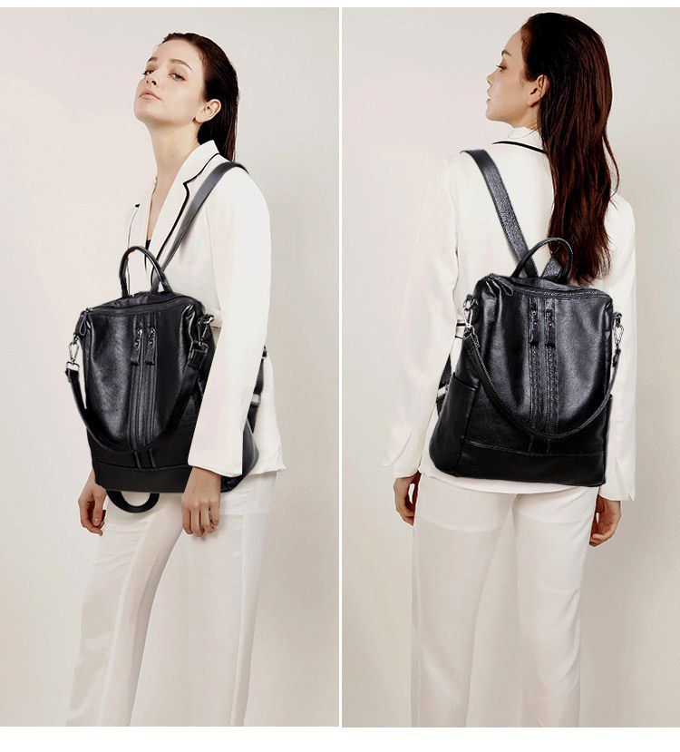 Mochila escolar de cuero suave - Women Bags Deals reseña y precio