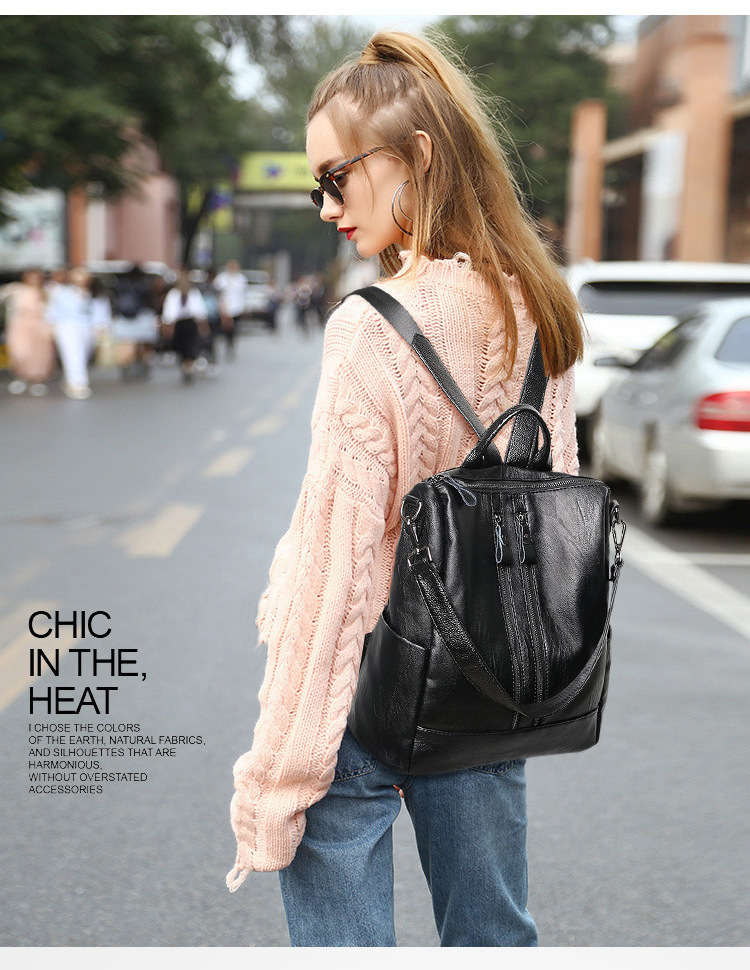 Mochila escolar de cuero suave - Women Bags Deals reseña y precio