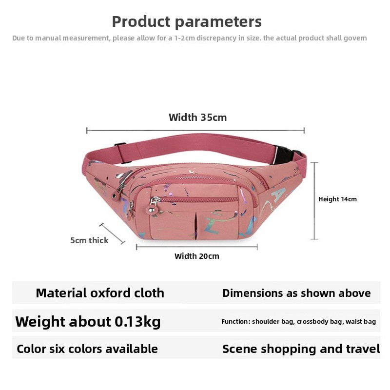 Riñonera de tela Oxford con es - Women Bags Deals reseña y precio